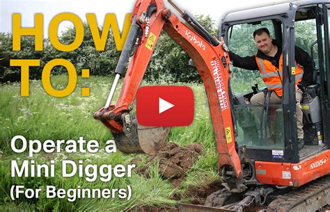 mini excavator pond digging|operating mini digger beginner.